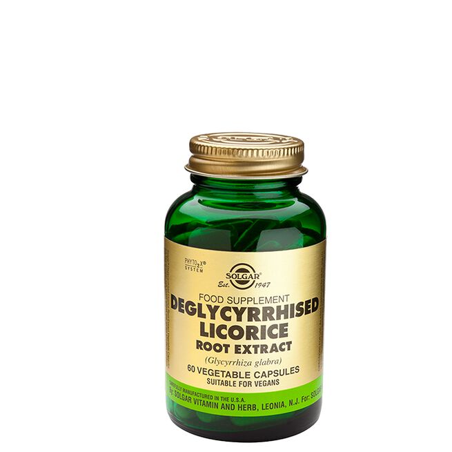 Deglycyrhised Licorice root extract, 60 kapslar 