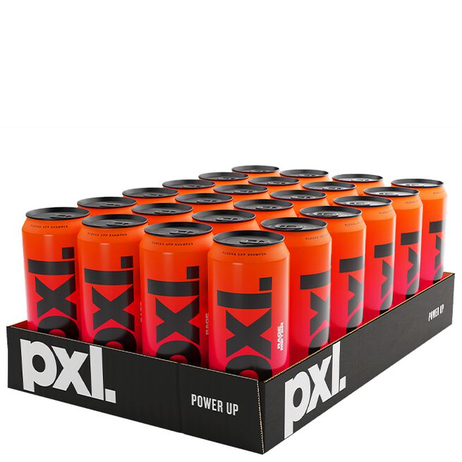 24 x PXL Energy Energiajuoma 50 cl Rage Meter/Hallon & Körsbär
