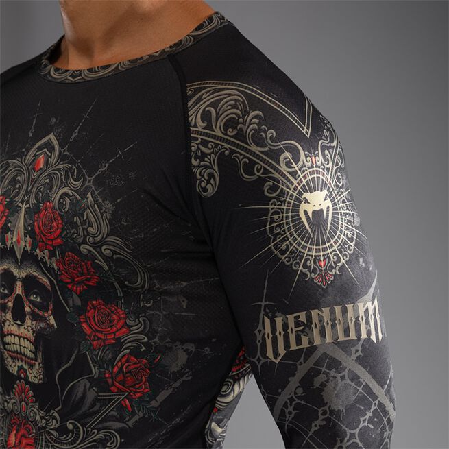 Santa Muerte 5.0 Pitkähihainen Rashguard Musta Kulta