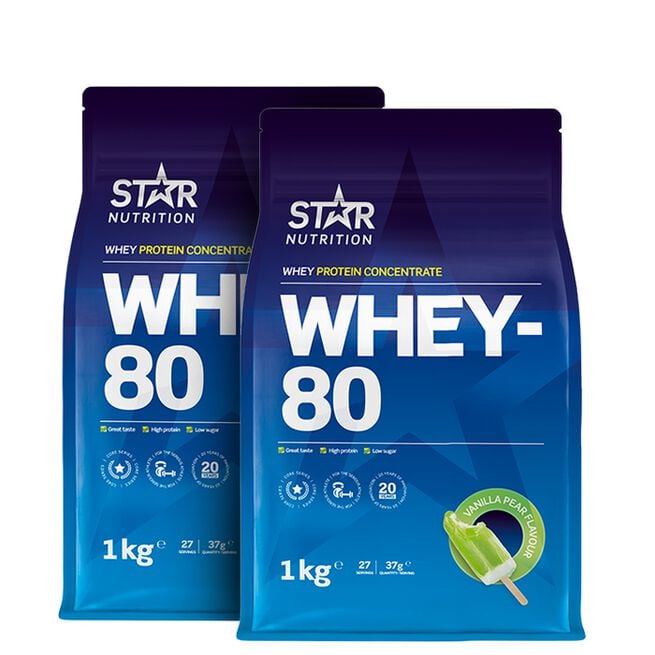 2 x Whey-80 Heraproteiini 1 kg