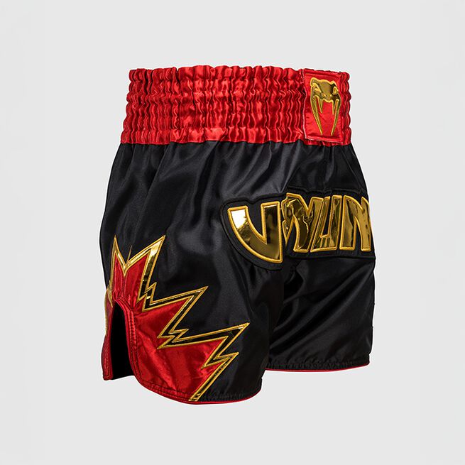 Inferno Muay Thai Shorts Musta Kulta Punainen