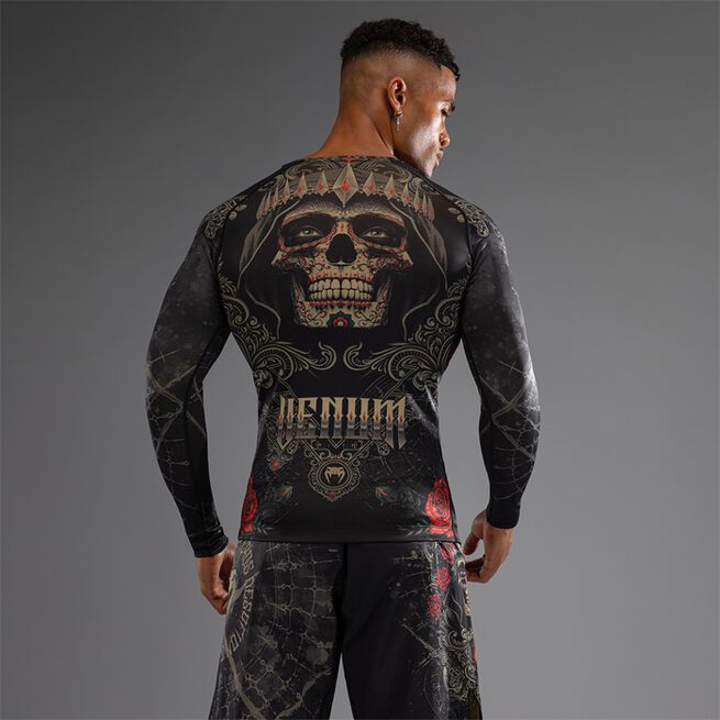 Santa Muerte 5.0 Pitkähihainen Rashguard Musta Kulta