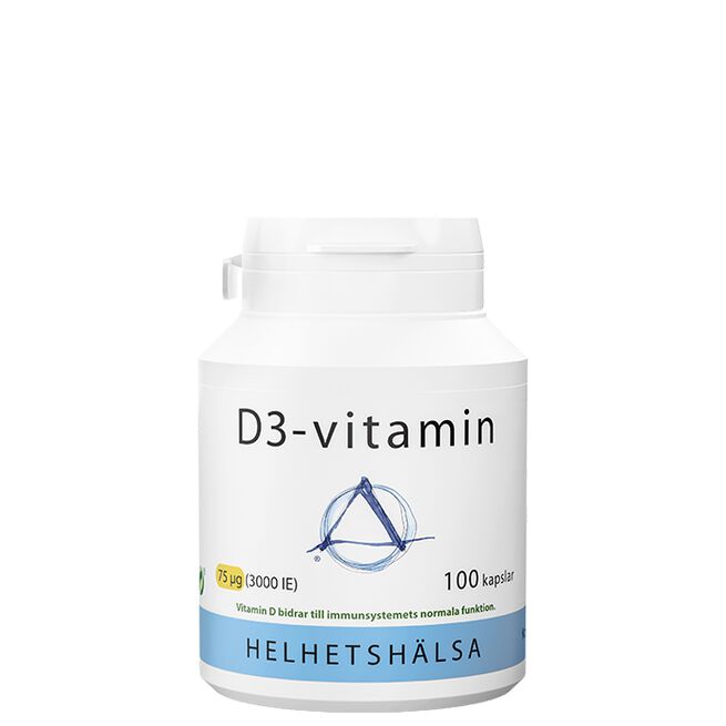 D3-vitamiini, 3000IE (75 mcg), 100 kapselia