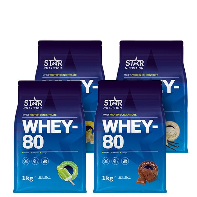 Mix&Match: 4 x Whey-80 Heraproteiini 1 kg
