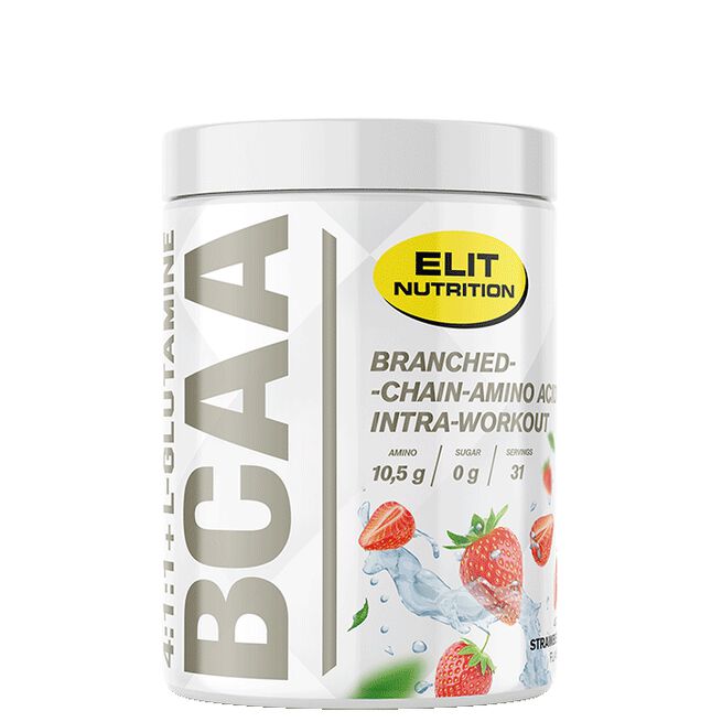 ELIT BCAA 4:1:1 + L-glutamine, 400 g Strawberry