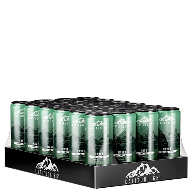 24 x Latitude 65 Energiajuoma 330 ml Havet  - Krusbär/Kiwi