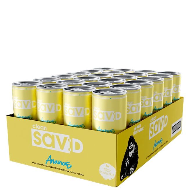 24 x Clean sav:D, 330 ml Finland Sav:D Ananas