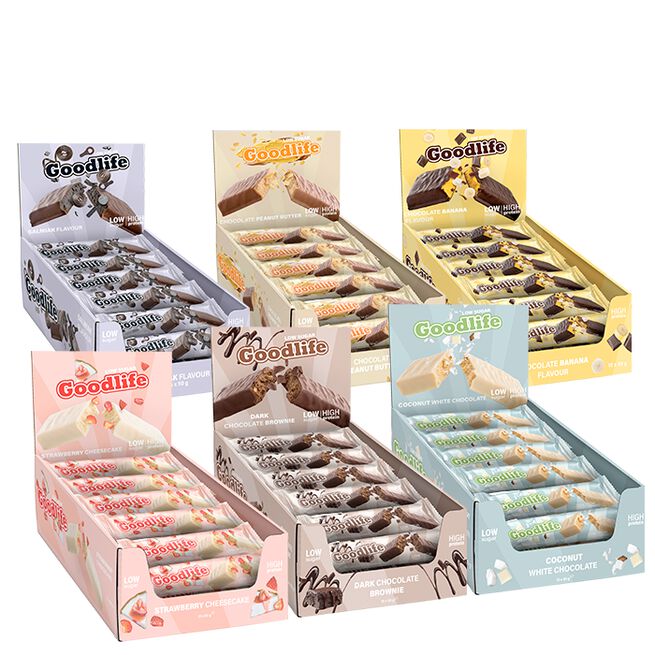 BIG BUY 90 x vähän sokeria sisältävä proteiinipatukka 50 g