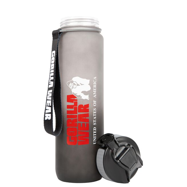 Gorilla Wear Gradient Water Bottle 1000 ml, Black/Grey