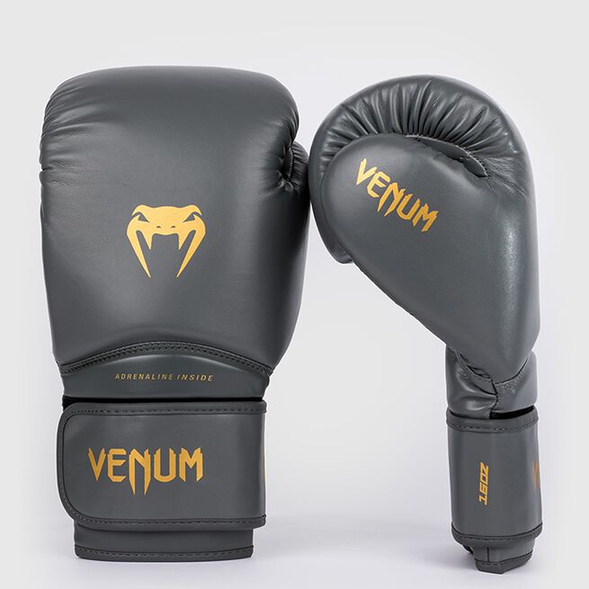 Venum Contender 1.5 Boxing Gloves, Grey/Gold