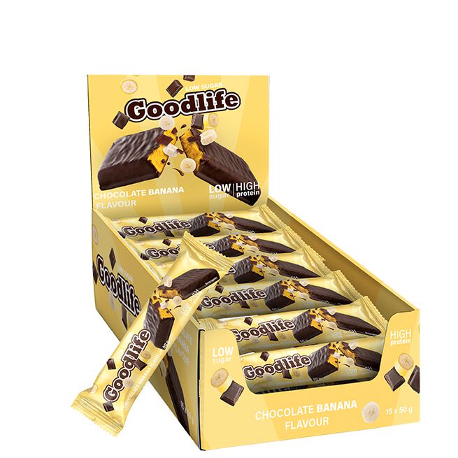 15 x Vähäsokerinen proteiinipatukka 50 g Chocolate Banana