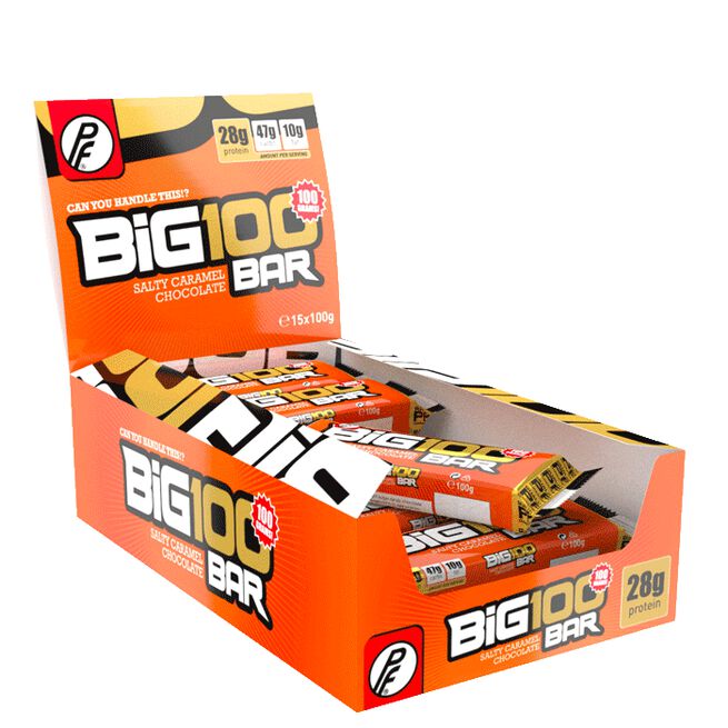15 x Big 100 Proteiinipatukka 100 g Salt Karamell Sjokolade