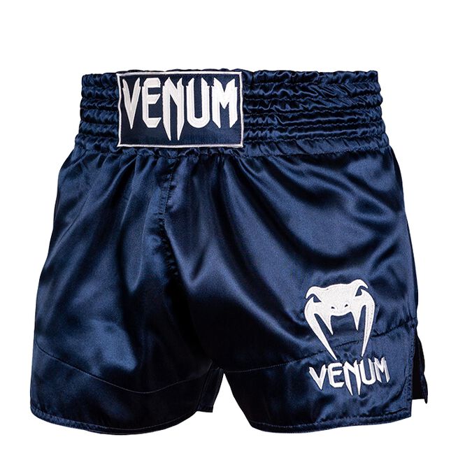 Venum Classic Muay Thai Short Navy Blue/White