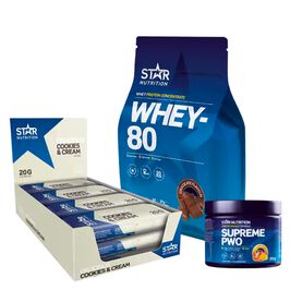 Star nutrition basic protein bar whey-80 Top Trio Gym -paketti