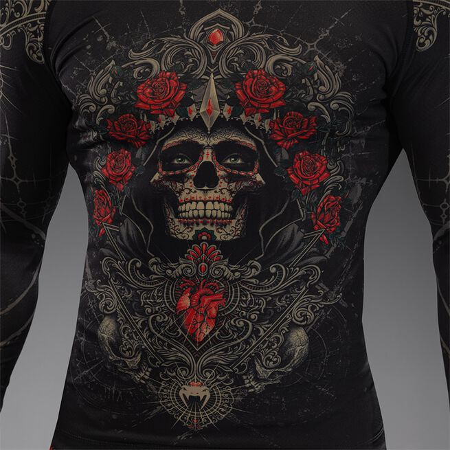 Santa Muerte 5.0 Pitkähihainen Rashguard Musta Kulta