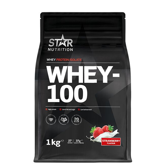 Star nutrition Whey-100 Strawberry Jordgubb