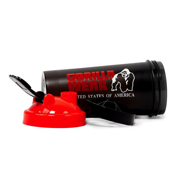 Shaker XXL Musta/Punainen 1000 ml