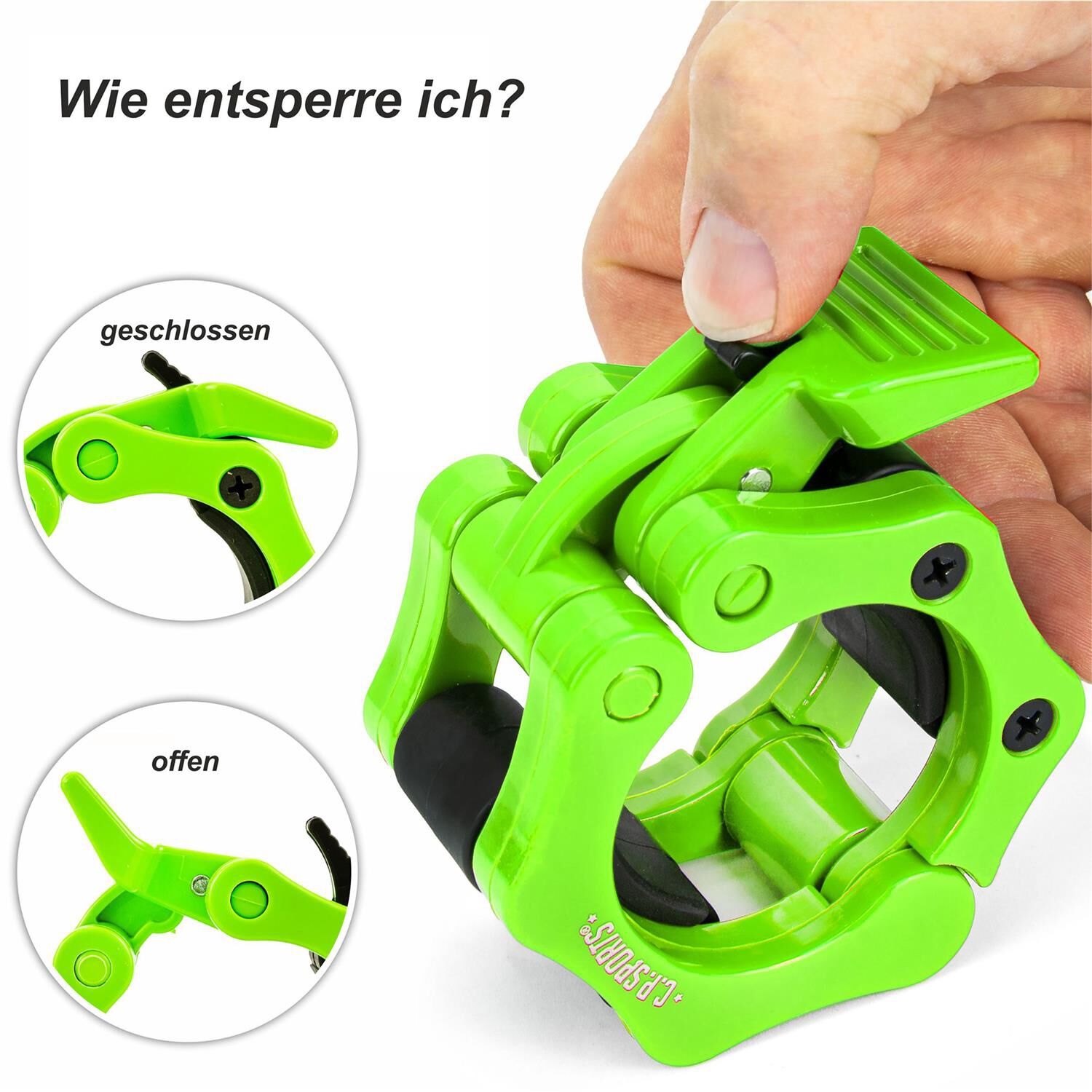 Jaw Lock lukkolukot 50 mm Vihre&auml;  