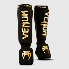 Venum Kontact Shin Guards Black/Gold, L  Kontact säärisuojat musta/kulta