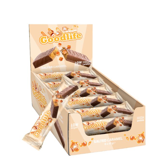 15 x Vähäsokerinen proteiinipatukka 50 g Salted Caramel