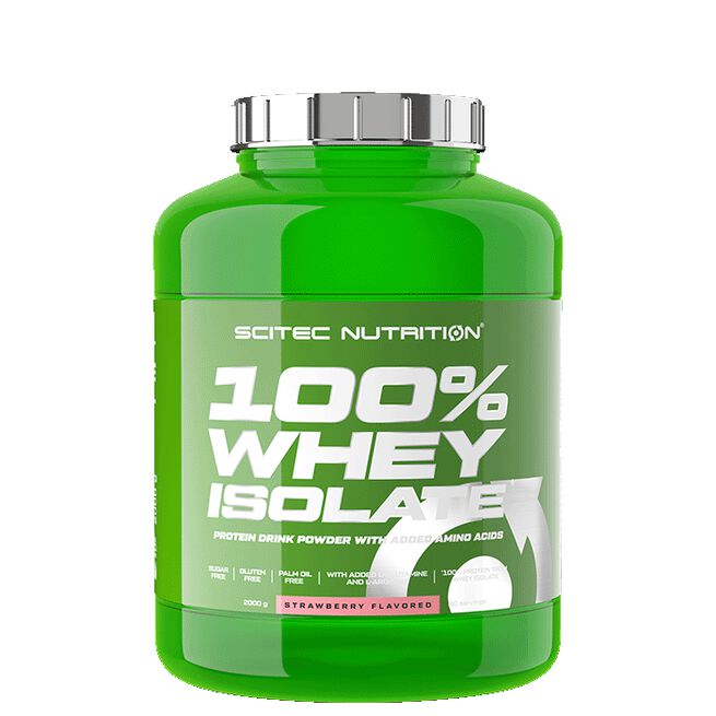 100% Whey Isolate Heraproteiini-isolaatti 2000 g Strawberry
