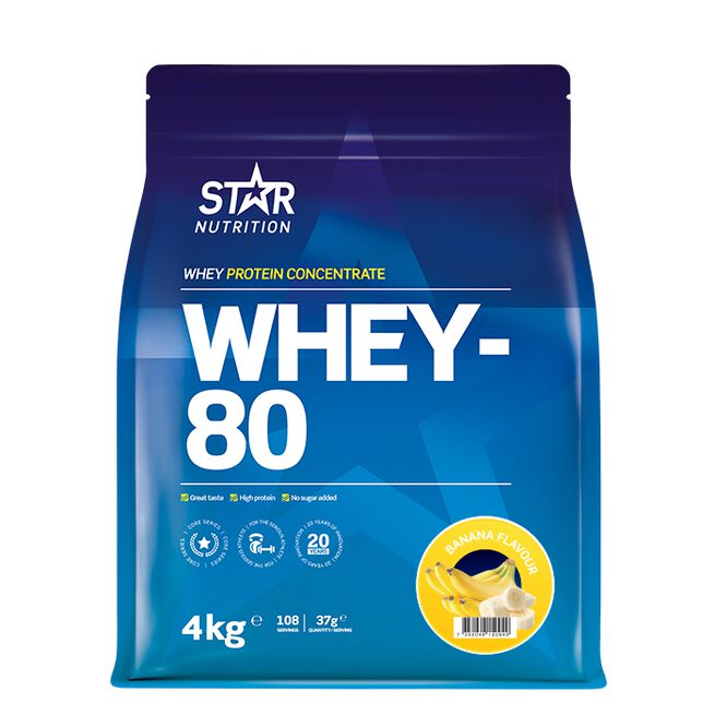 Whey-80 Heraproteiini 4 kg Banan