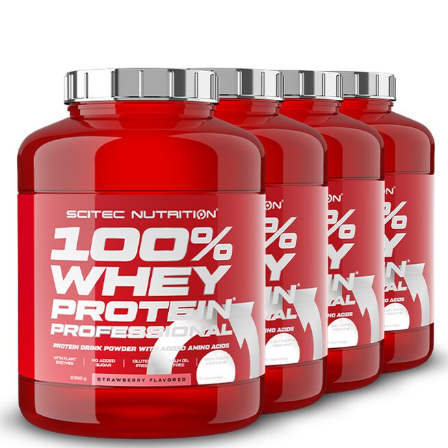 4 x 100% Whey Protein Professional, 2350 g, BIG BUY 