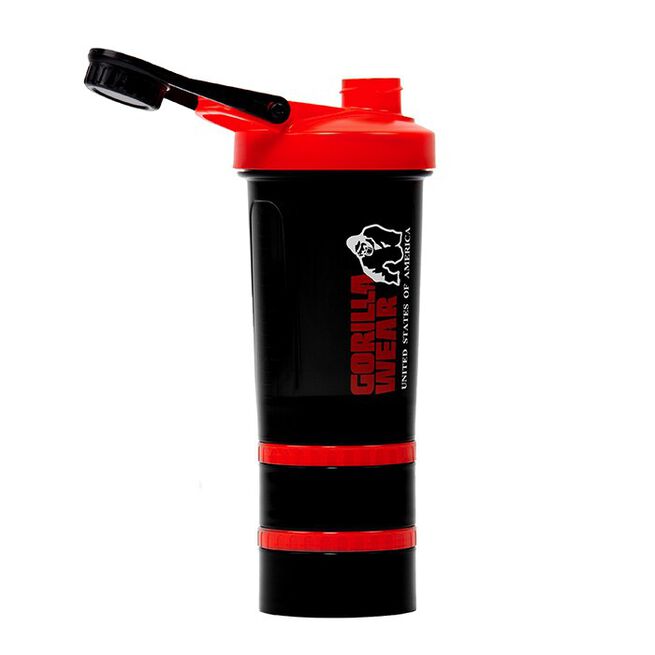 Shaker 2 Go Black/Red 500 ml + 130 ml x 2