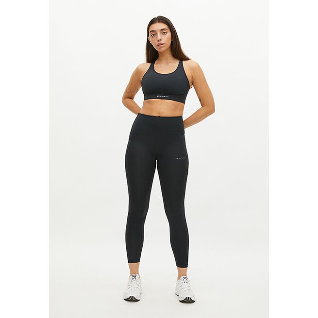 Flattering Curved High Waist Tights, Black