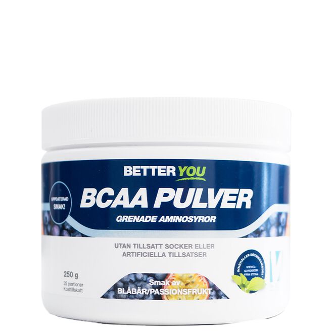 Luonnollinen BCAA-jauhe 250 g Passionsfrukt/Blåbär