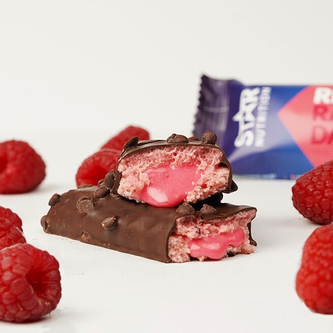 12 x Star Nutrition Protein Bar, 55g, Raspberry Dark Chocolate 