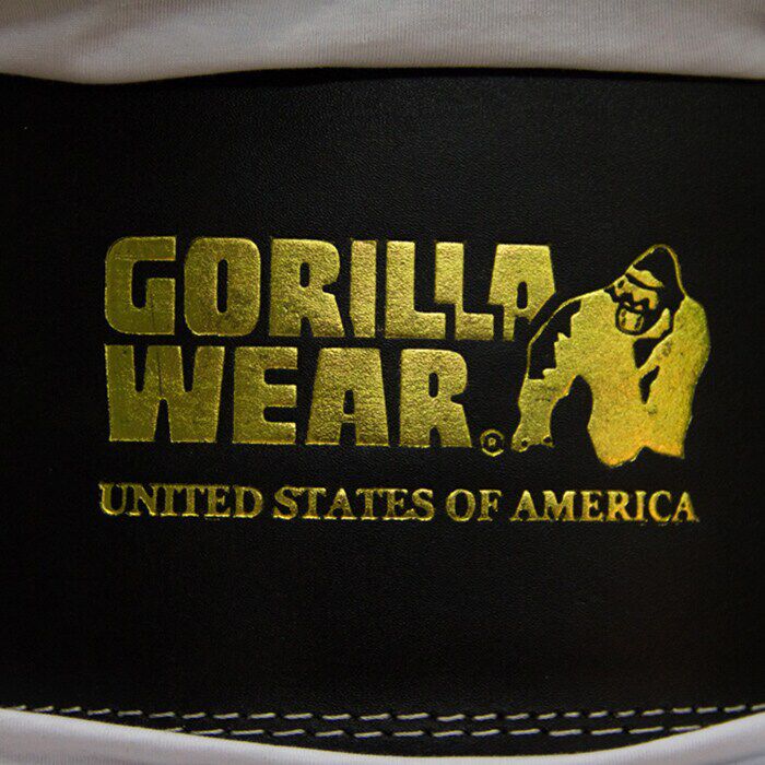 6 Inch Pehmustettu Nostohihna Nahkaa Musta/Kulta