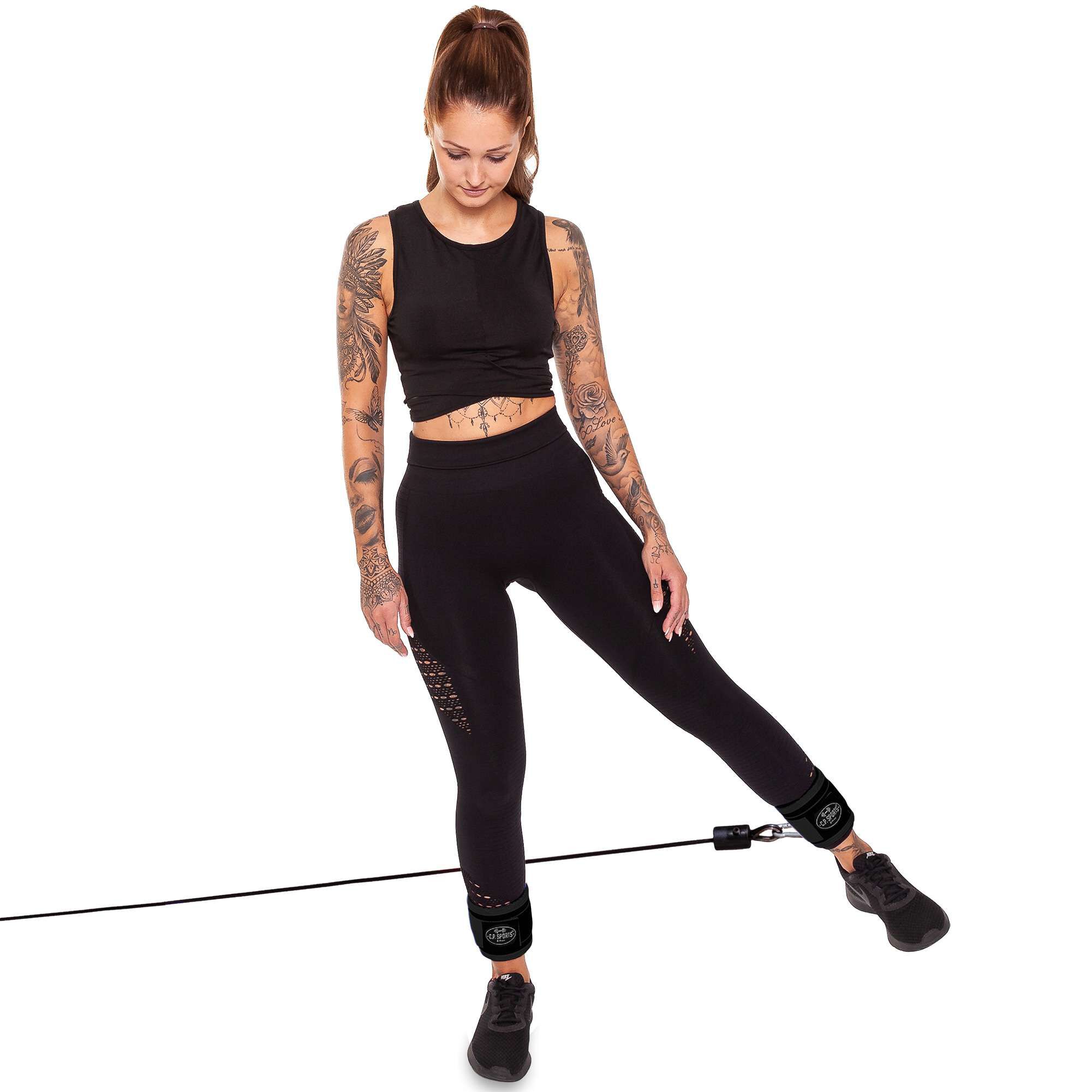 Premium Jalkahihnat pari Musta  