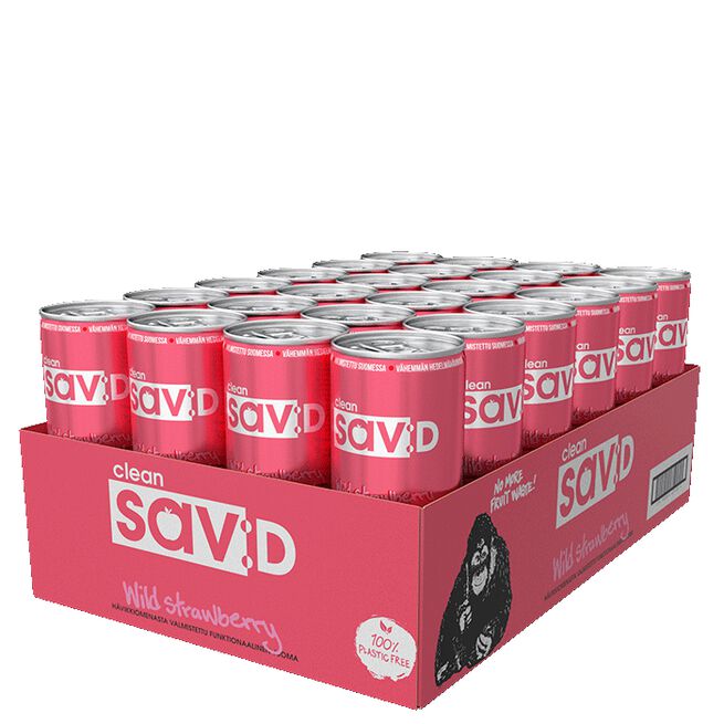 24 x Clean sav:D, 330 ml Finland Sav:D Wild Strawberry