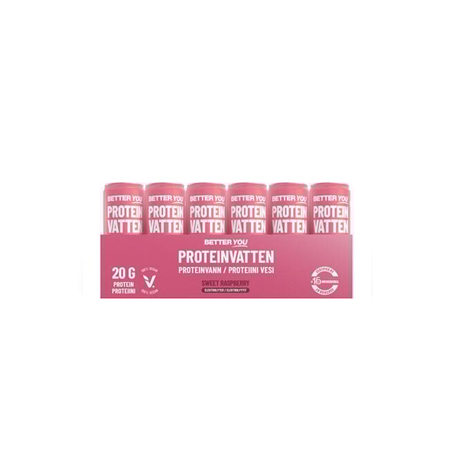 24 x Proteiinivesi Elektrolyytit 330 ml Vadelma