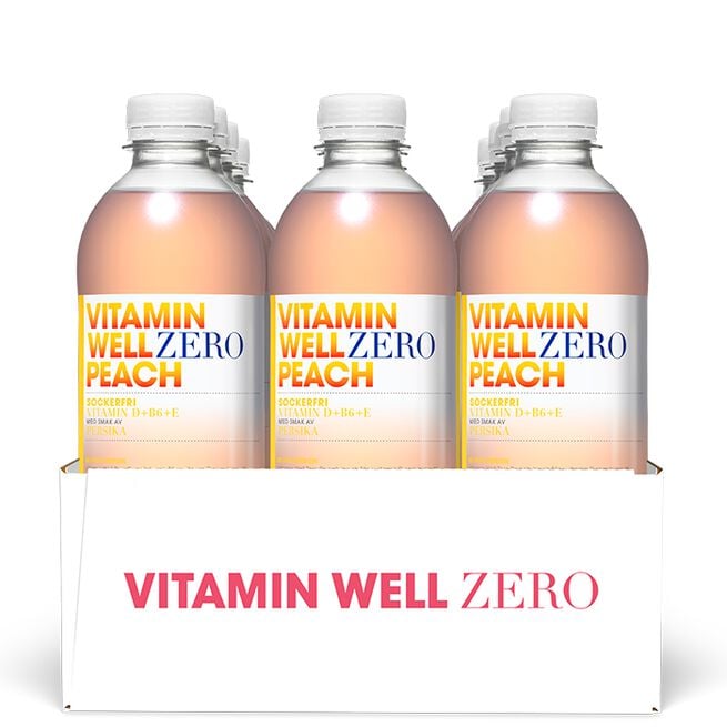 12 x Vitamin Well Zero Vitamin juoma 500 ml Peach