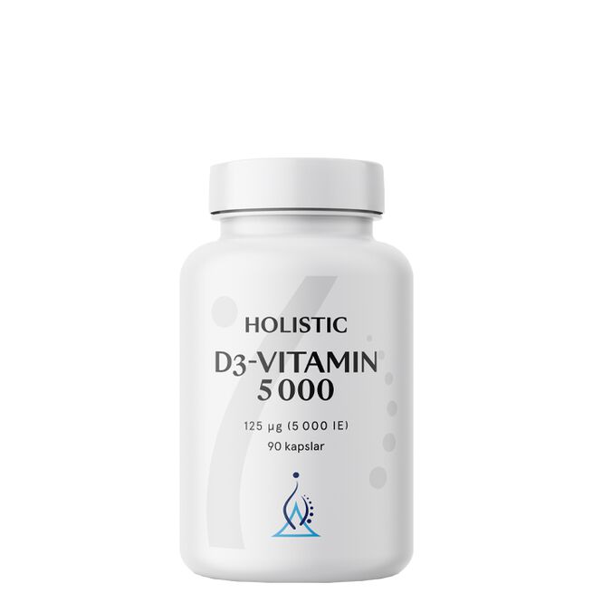D3-vitamiini 5000 (125 µg) erittäin korkea-annosteltu 90 kasviperäistä kapselia