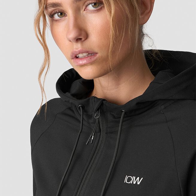 Activity Zip Hoodie Musta