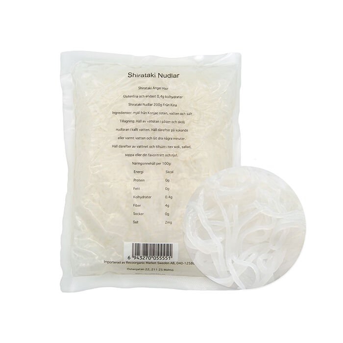Shirataki nuudelit, 200 grammaa