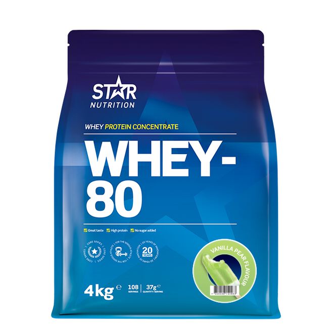 Whey-80 Heraproteiini 4 kg Vanilla Pear