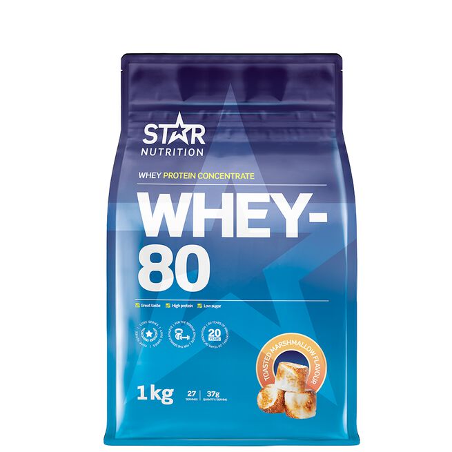 Whey-80 Heraproteiini 1 kg Toasted Marshmallow