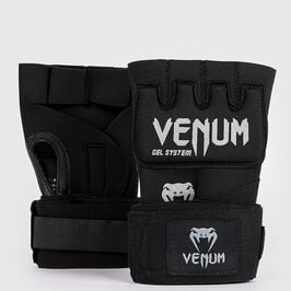 Venum Venum Kontact Gel Glove Wraps Black/Silver Kontact Gel Käsisiteet Musta/Hopea