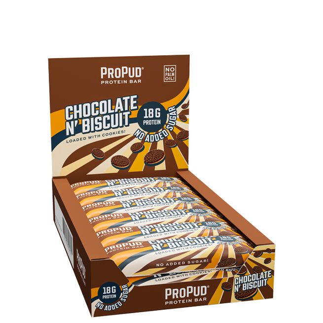 12 x ProPud Protein Bar, 55 g, Chocolate N' Biscuit 