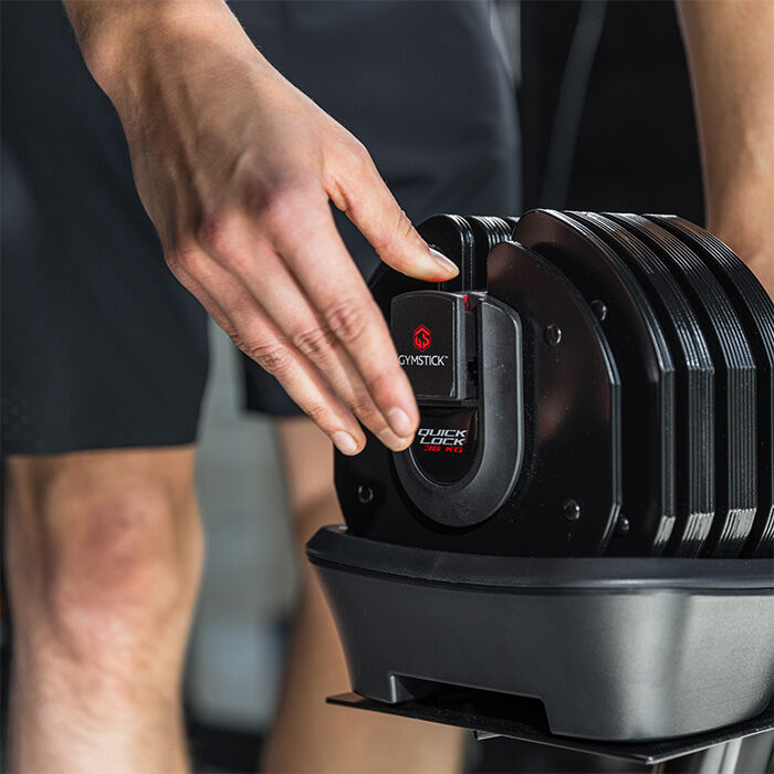 Gymstick Quick-Lock S&auml;&auml;dett&auml;v&auml; k&auml;sipaino 36 kg