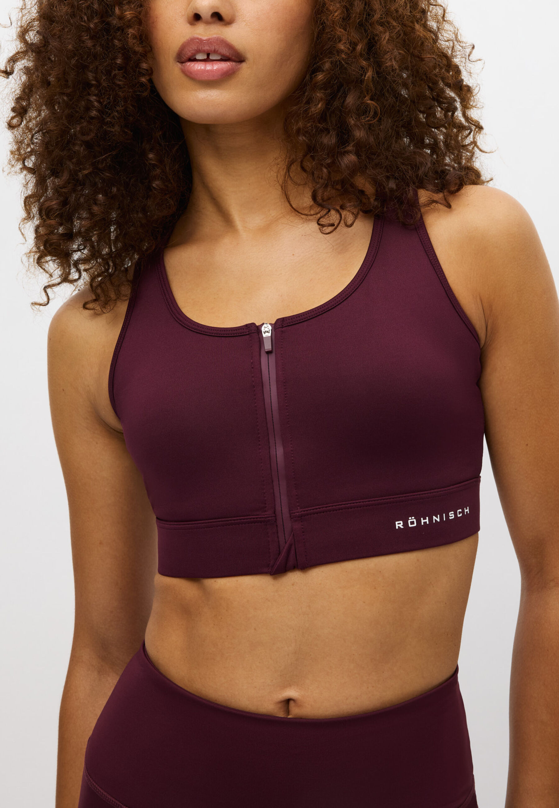 Essential Zip Sportsbra Lila
