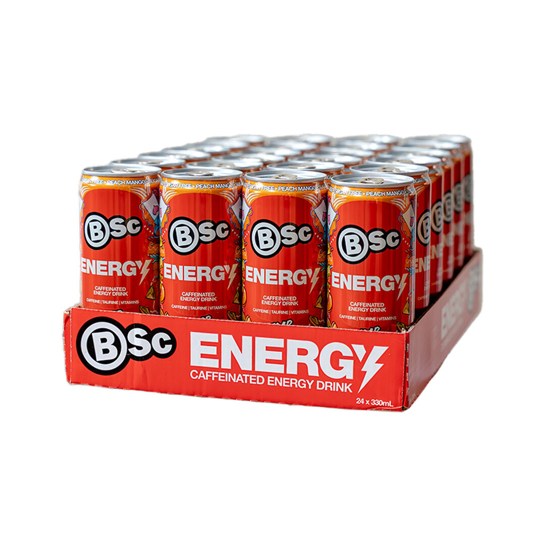 24 x BSC Energy Drink 330 ml Peach Mango