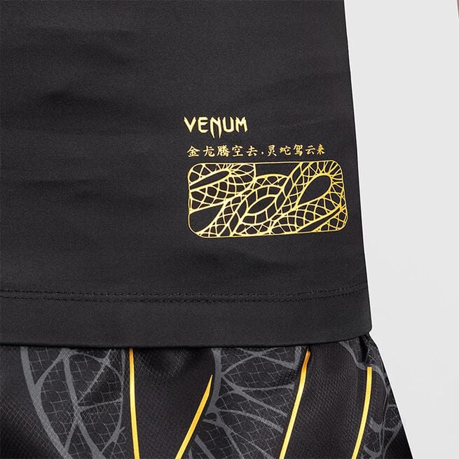 Serpenti Rashguard Hihaton Musta Hopea Kulta