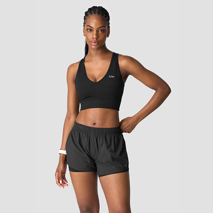 Ribattu Seamless Cropped Treenitoppi Musta  