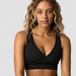 ICIW Soft Seamless Adjustable Sports Bra, Black Soft Seamless Säädettävä Urheiluliivi Musta