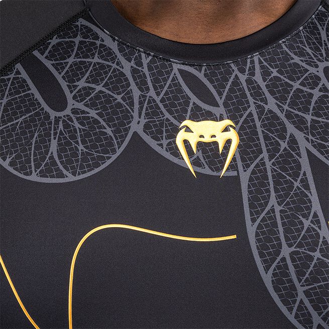 Serpenti Rashguard Pitkähihainen Musta Hopea Kulta